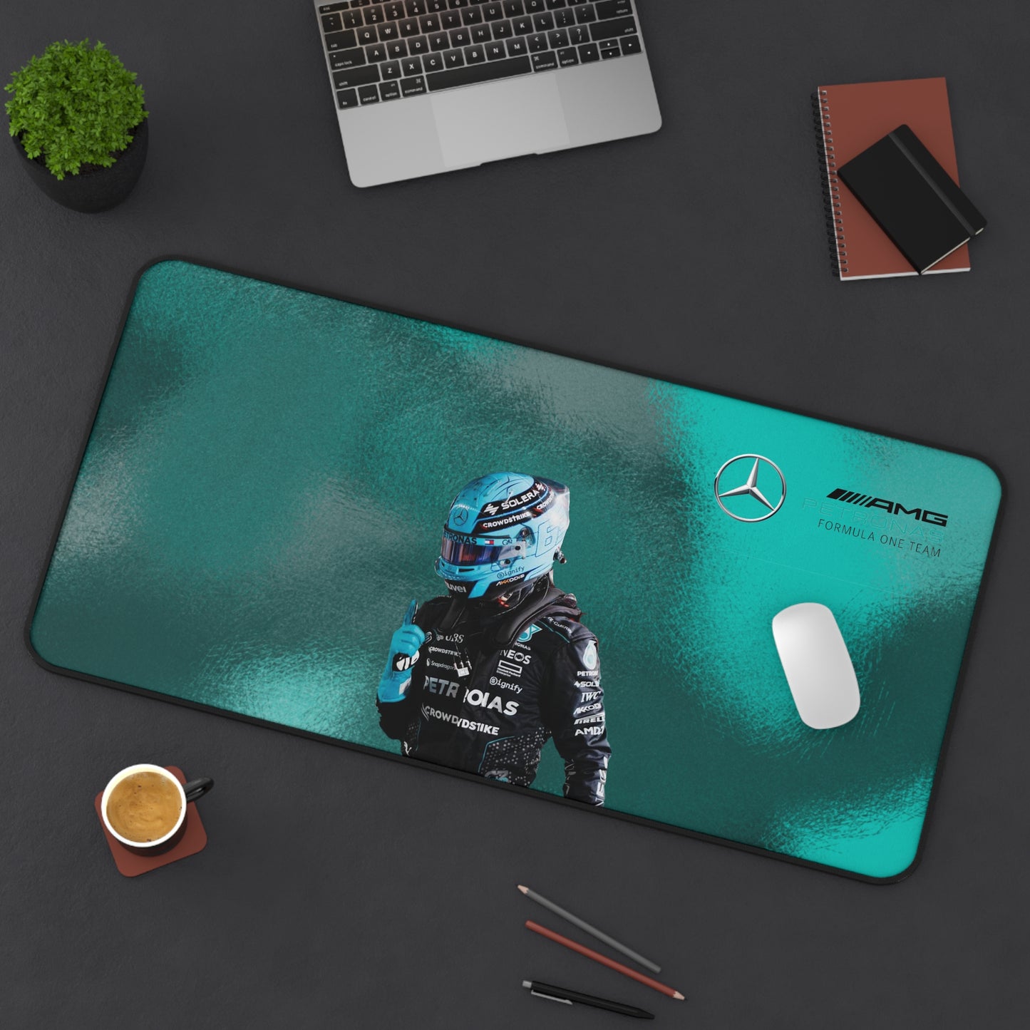 Racing Desk Mat for Gamers, Office Decor, Computer Accessories, Gift for Car Enthusiasts, Mercedes AMG Design