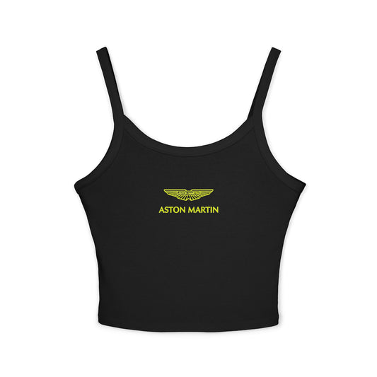 Cropped Tank Top, Racing Gift for Women, Fernando Alonso F1 Fan, Formula 1 Racerback Shirt, Aston Martin Racing Ribbed Baby Tee, Tank Driver