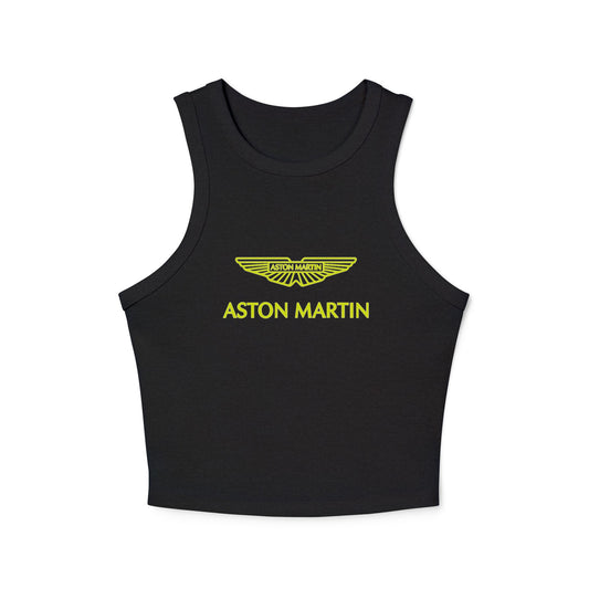 Aston Martin Racing Crop Top: F1 Fan Tank - Ribbed Racerback Trendy Tank Top