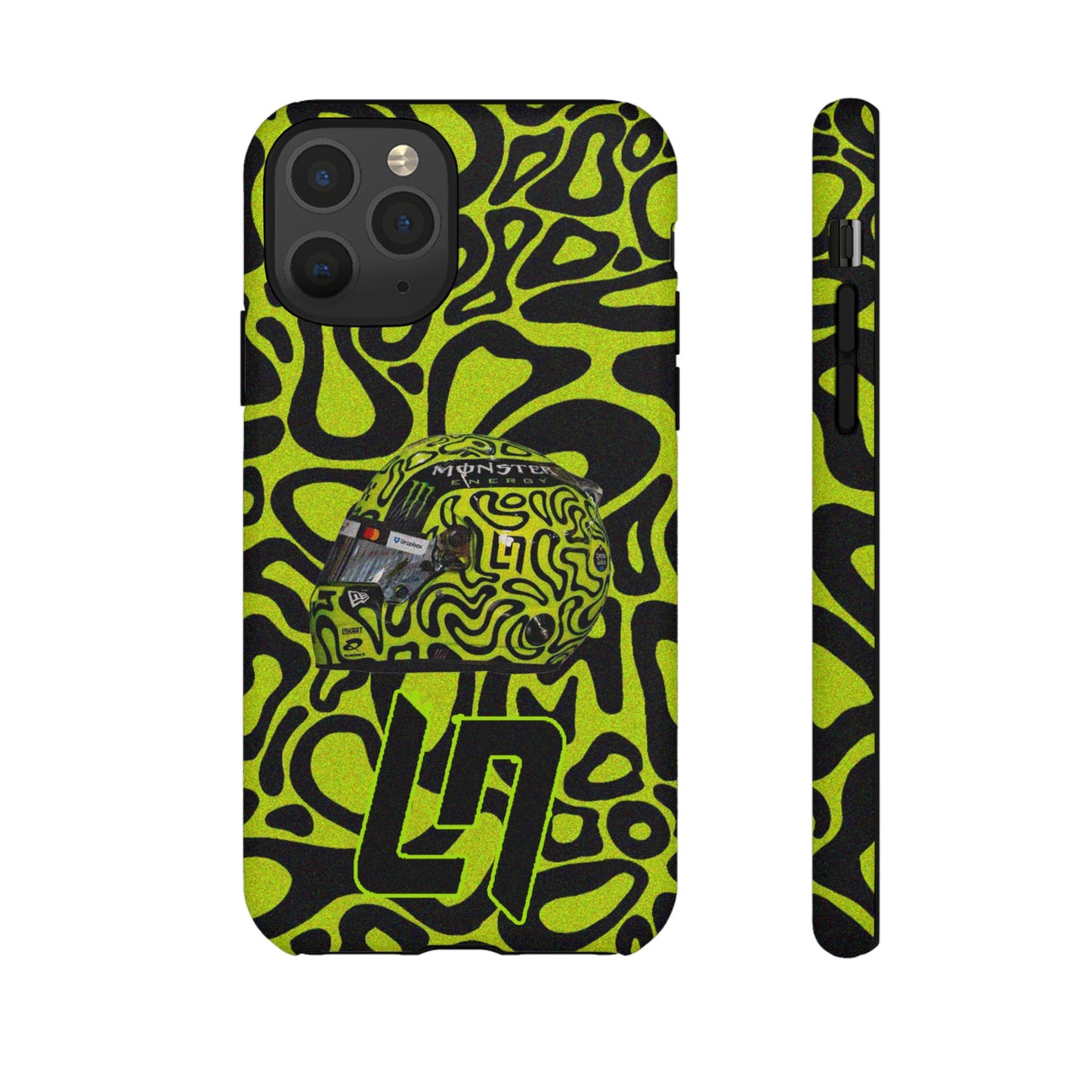 Lando Norris Helmet Design Phone Case, Formula 1 Fans, McLaren Fans, Tough Cases, Protective Cover, iPhone Case