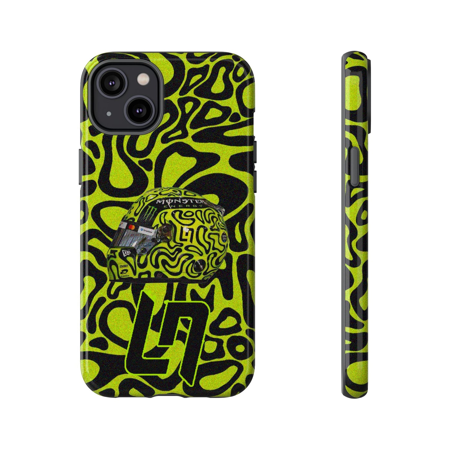 Lando Norris Helmet Design Phone Case, Formula 1 Fans, McLaren Fans, Tough Cases, Protective Cover, iPhone Case