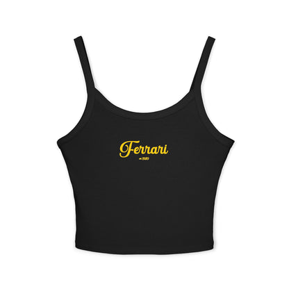 Ferrari Formula 1 Women's Spaghetti Strap, Cropped Tank Top, Charles Leclerc Merch, Hamilton Scuderia F1 Grand Prix, Racing Crop Top, Red