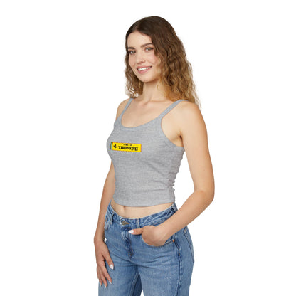 I Need Therapy Ferrari Crop Top: Lewis Hamilton F1 Fan Tank - Ribbed Racerback