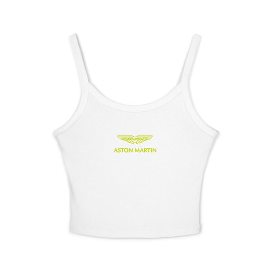 Cropped Tank Top, Racing Gift for Women, Fernando Alonso F1 Fan, Formula 1 Racerback Shirt, Aston Martin Racing Ribbed Baby Tee, Tank Driver