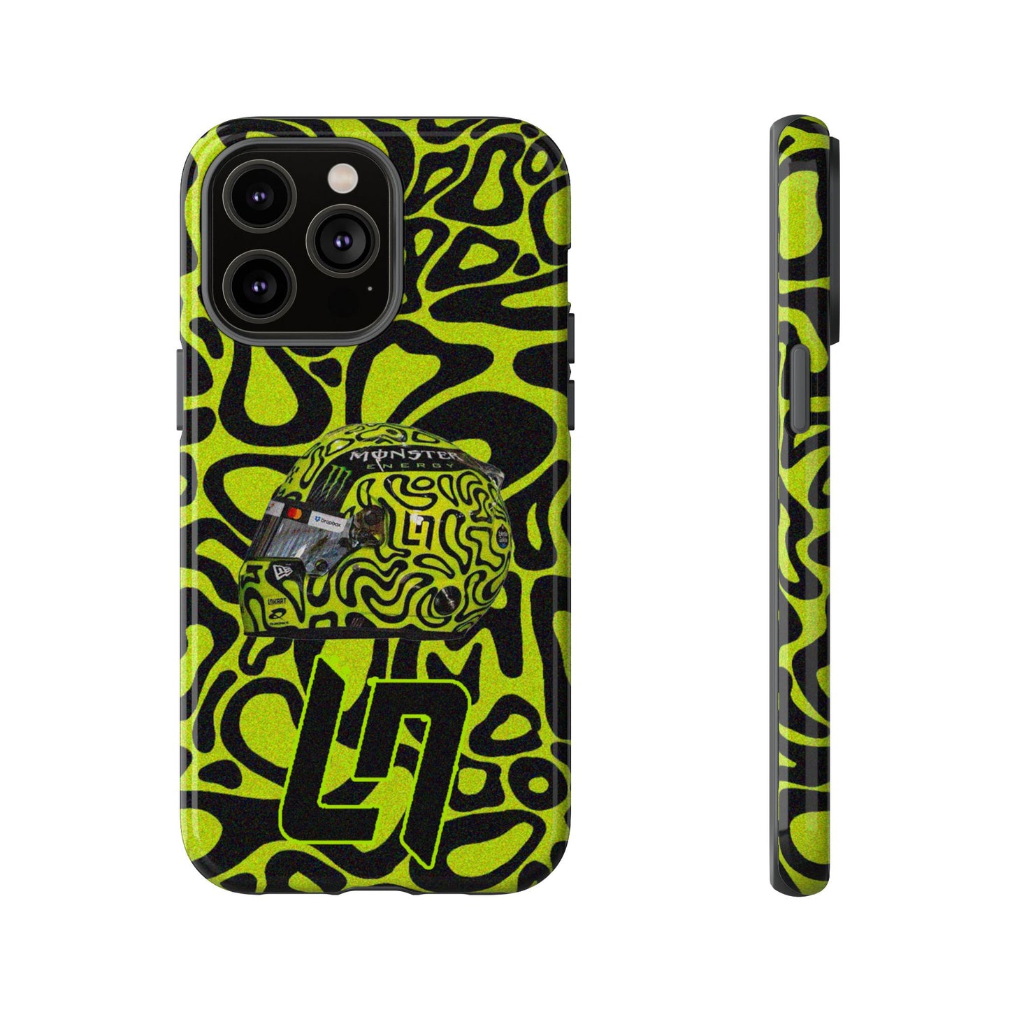 Lando Norris Helmet Design Phone Case, Formula 1 Fans, McLaren Fans, Tough Cases, Protective Cover, iPhone Case