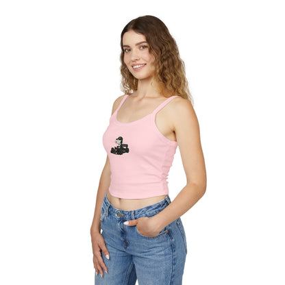 Snoopy Red Cadillac Formula 1 Team Crop Top: Checo perez F1 Fan Tank - Ribbed Racerback