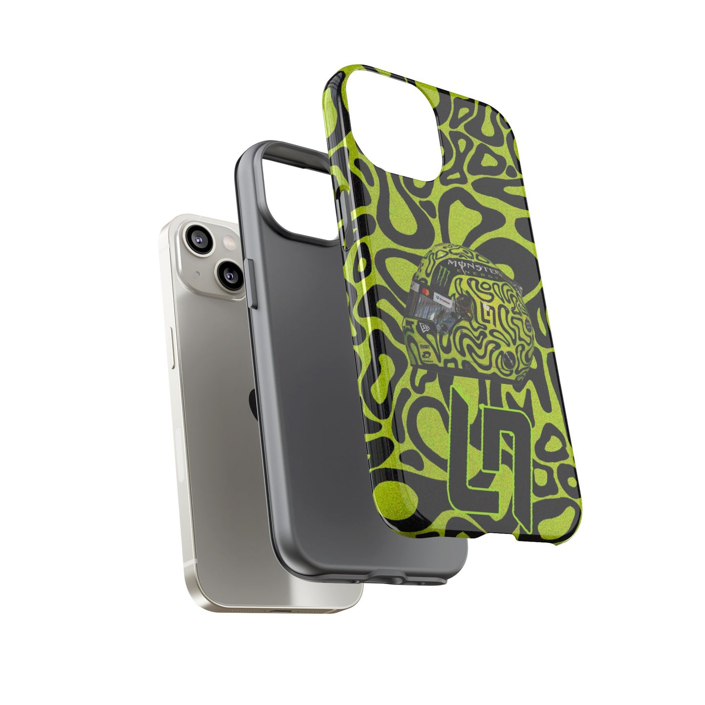 Lando Norris Helmet Design Phone Case, Formula 1 Fans, McLaren Fans, Tough Cases, Protective Cover, iPhone Case