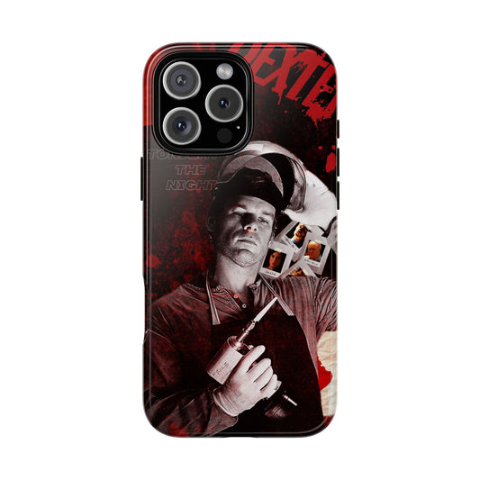 Dexter Phone Case  Dark Aesthetic Killer Design with Tonights the Night Quote, Cell Phone Accessories, Movie Memorabilia
