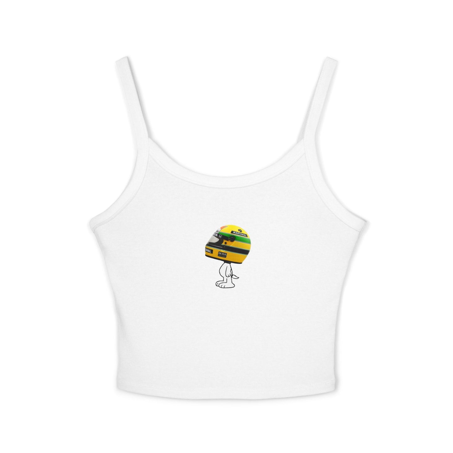 Snoopy x Ayrton Senna F1 Team Crop Top: Red Mclaren Racerback Tank, Women's Tank Top, Spaghetti Strap Shirt, Sleeveless Tee, Graphic Muscle