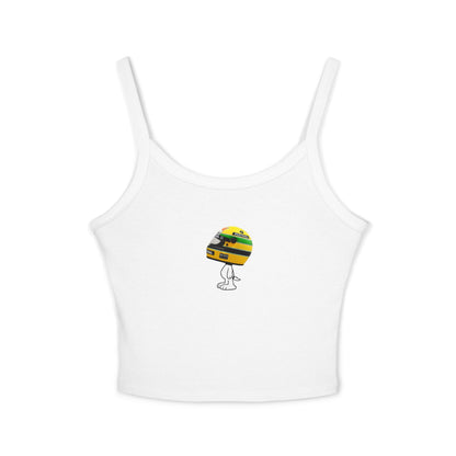 Snoopy x Ayrton Senna F1 Team Crop Top: Red Mclaren Racerback Tank, Women's Tank Top, Spaghetti Strap Shirt, Sleeveless Tee, Graphic Muscle
