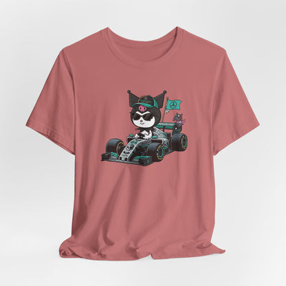 Kuromi F1 Racing Driver Graphic Tee Cute Motorsport Graphic Shirt