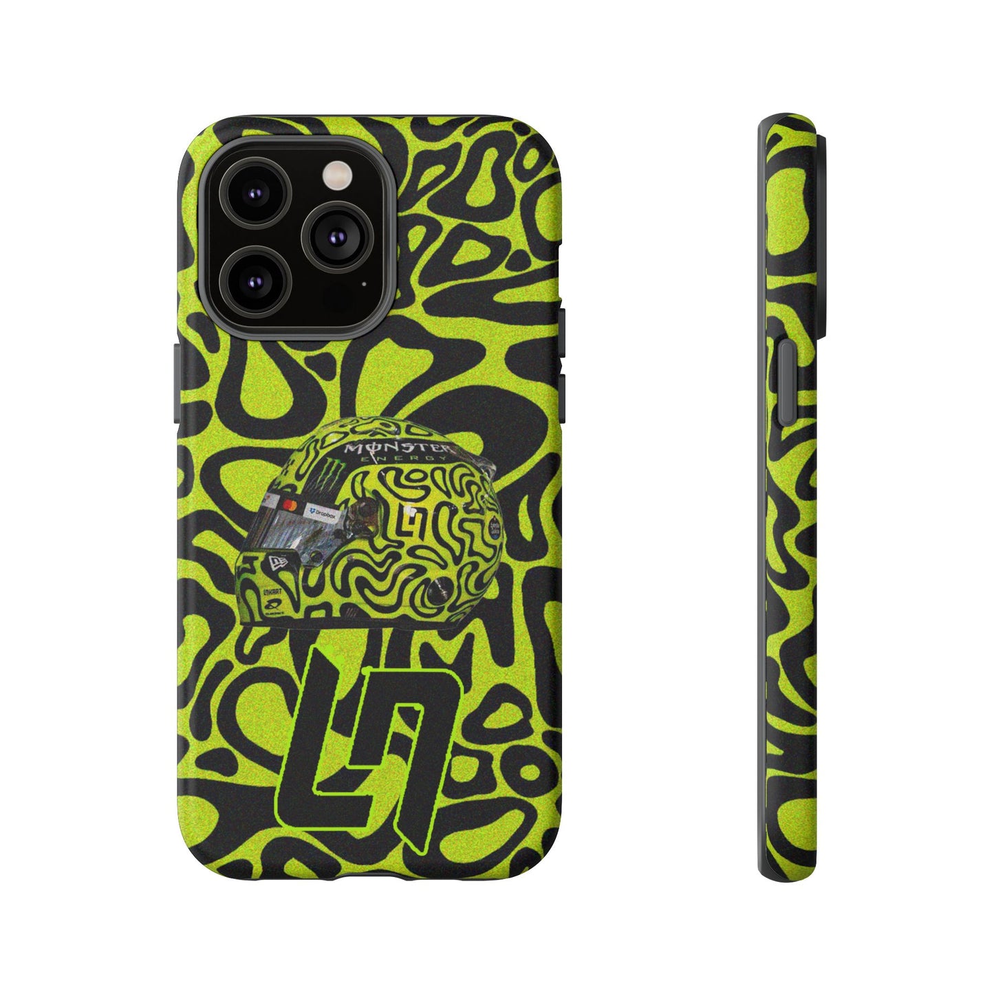 Lando Norris Helmet Design Phone Case, Formula 1 Fans, McLaren Fans, Tough Cases, Protective Cover, iPhone Case
