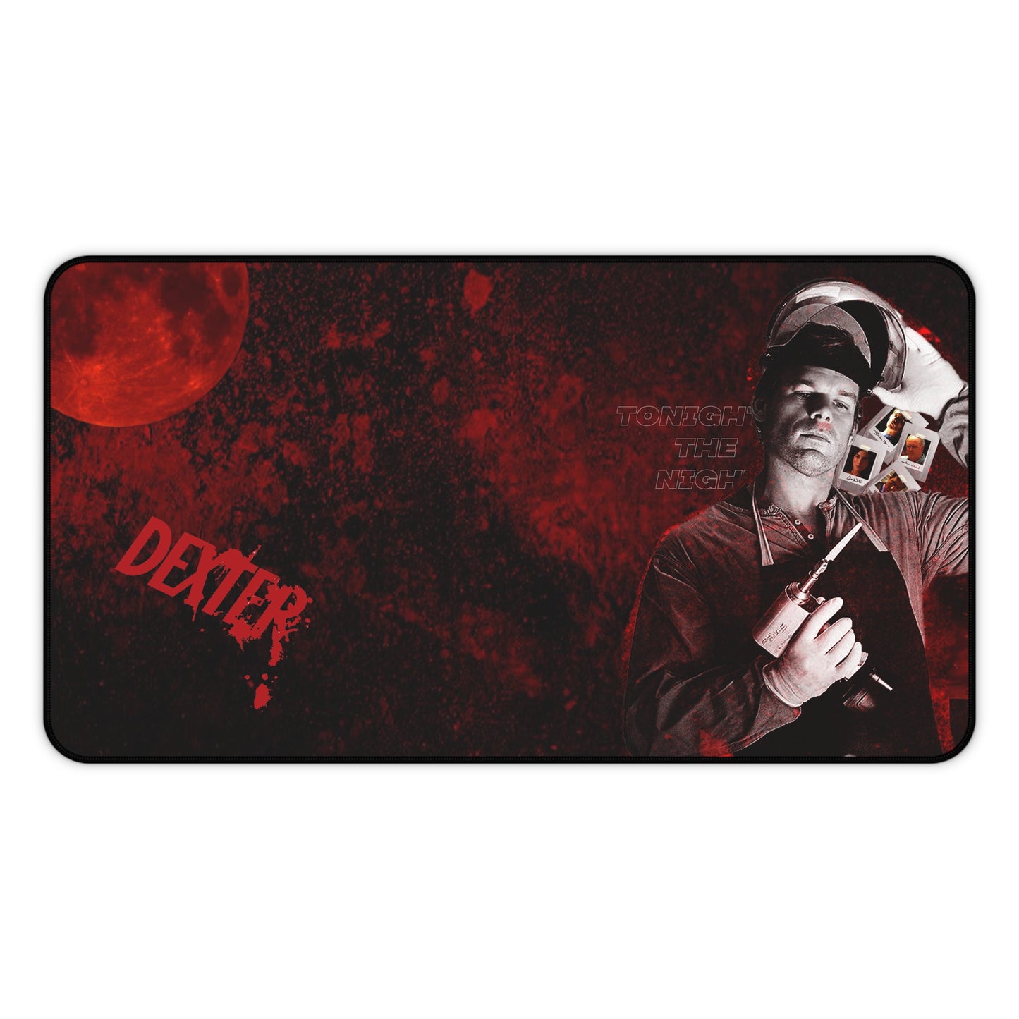 Gothic Dexter Desk Mat - Perfect for Halloween, Office Decor, Unique Gift, Gamer Accessories, Home Office Essentials