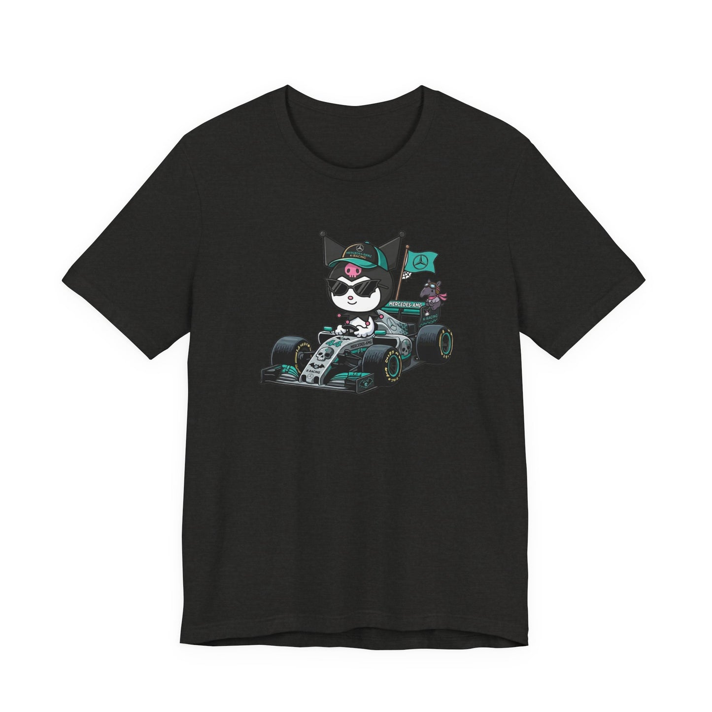 Kuromi F1 Racing Driver Graphic Tee Cute Motorsport Graphic Shirt