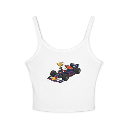 Red Bull Racing F1 X Hello Kitty Racerback Tank Top: Women's Cropped Max Verstapen Teel