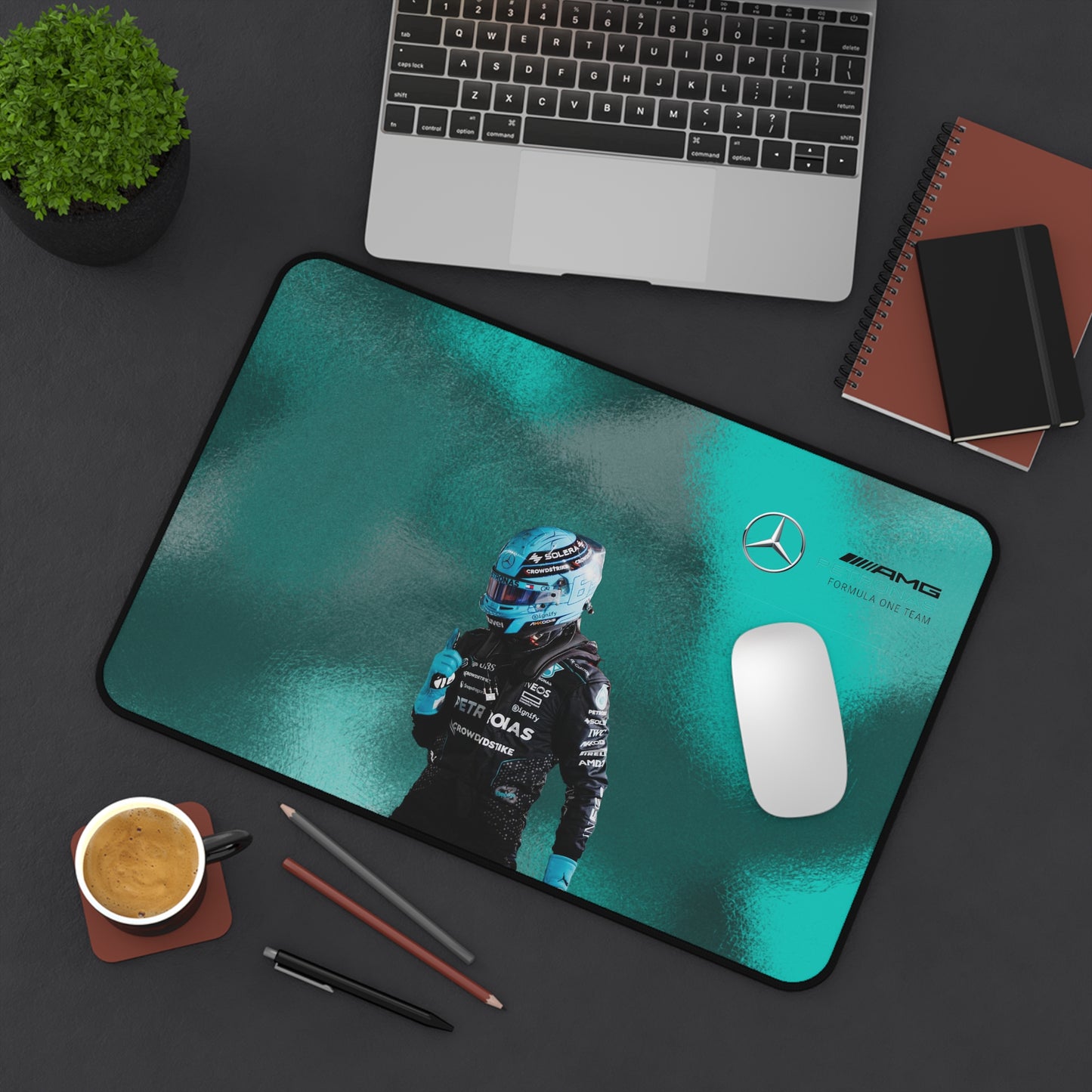 Racing Desk Mat for Gamers, Office Decor, Computer Accessories, Gift for Car Enthusiasts, Mercedes AMG Design
