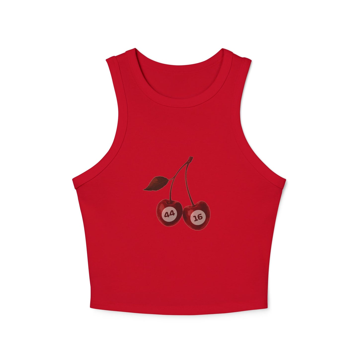 Cherry Ferrari F1 Racerback Crop Top: Red Trendy Tank Top