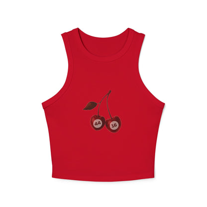 Cherry Ferrari F1 Racerback Crop Top: Red Trendy Tank Top