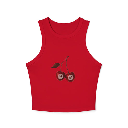Cherry Ferrari F1 Racerback Crop Top: Red Trendy Tank Top