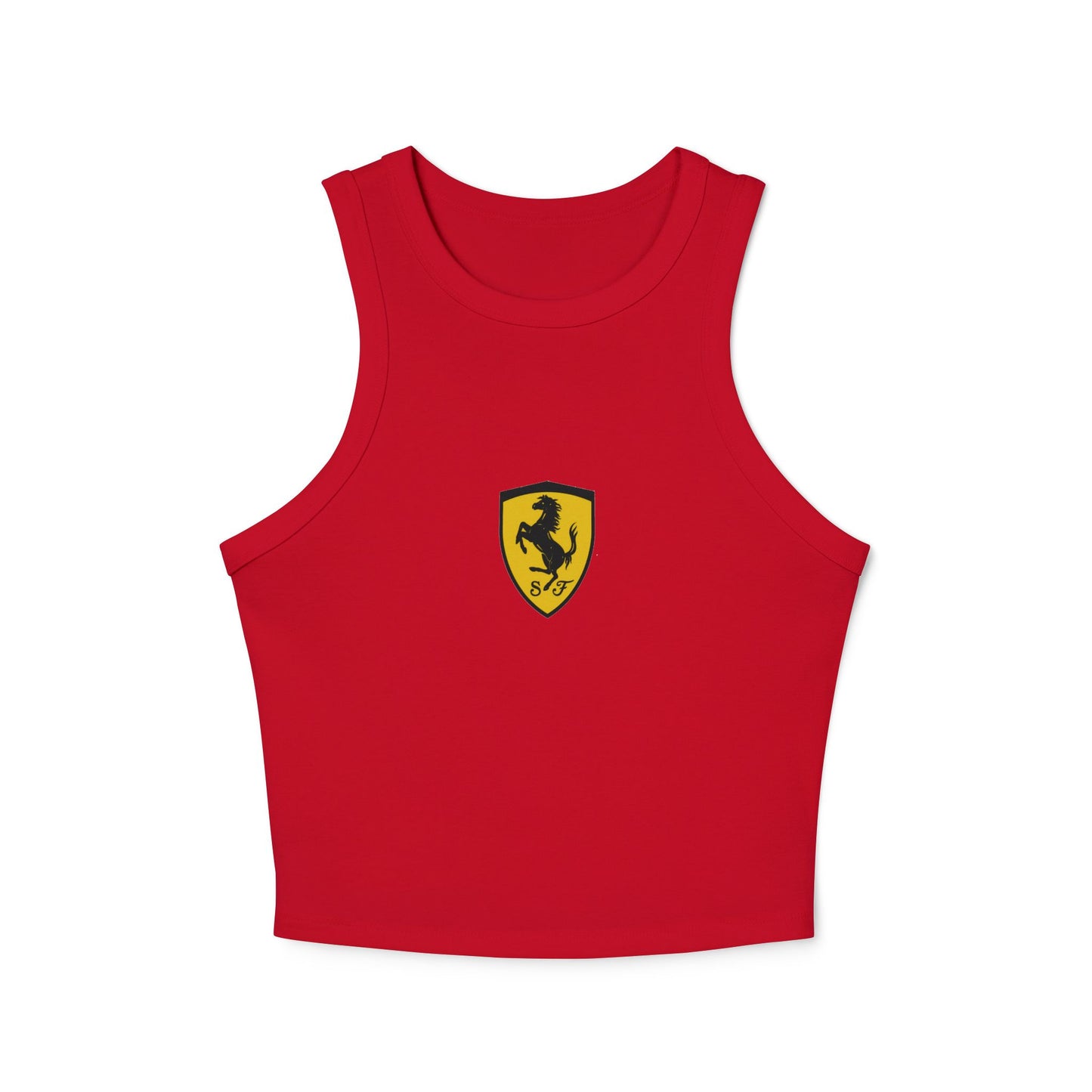 Ferrari F1 Racerback Tank Top: Women's Cropped Scuderia Tee