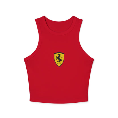 Ferrari F1 Racerback Tank Top: Women's Cropped Scuderia Tee
