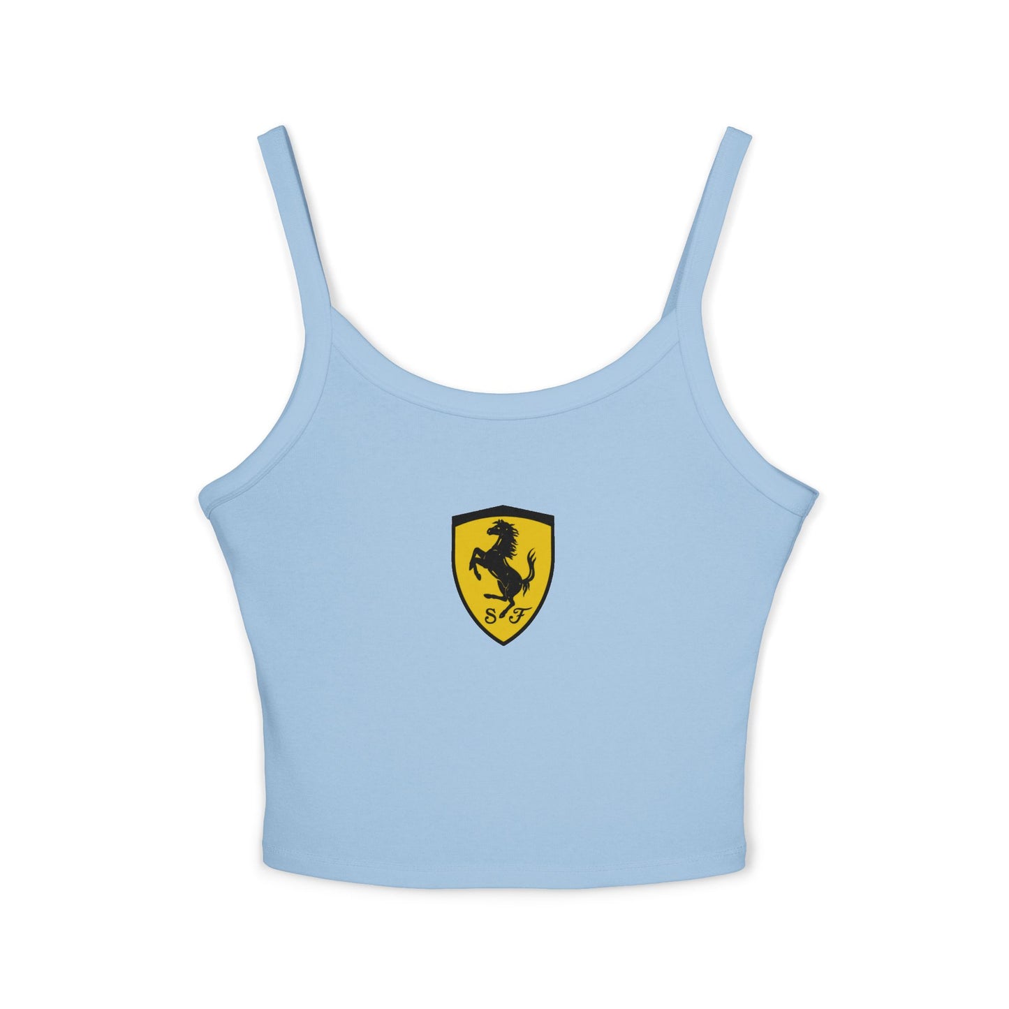 Ferrari Tank Top, Women's F1 Cropped Shirt in Red, White, & Black, Scuderia Ferrari Racing Logo Tee, Formula 1 Gift, Racerback Fit Top,