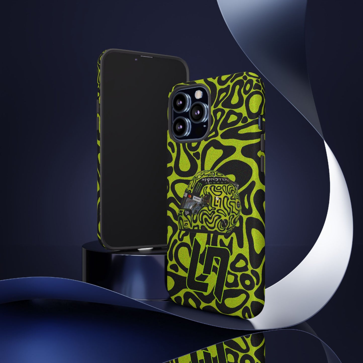 Lando Norris Helmet Design Phone Case, Formula 1 Fans, McLaren Fans, Tough Cases, Protective Cover, iPhone Case