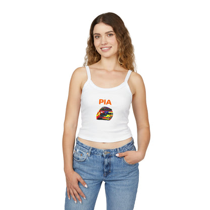 Oscar Piastrie Tank Top, McLaren Racing Crop, F1 Fashion Apparel, Spaghetti Strap Shirt, Racing Fan Gift