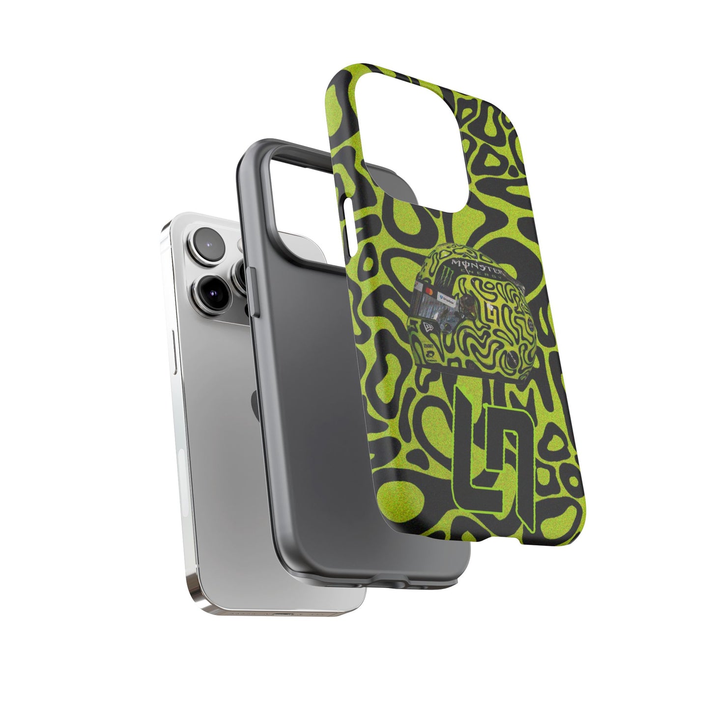 Lando Norris Helmet Design Phone Case, Formula 1 Fans, McLaren Fans, Tough Cases, Protective Cover, iPhone Case