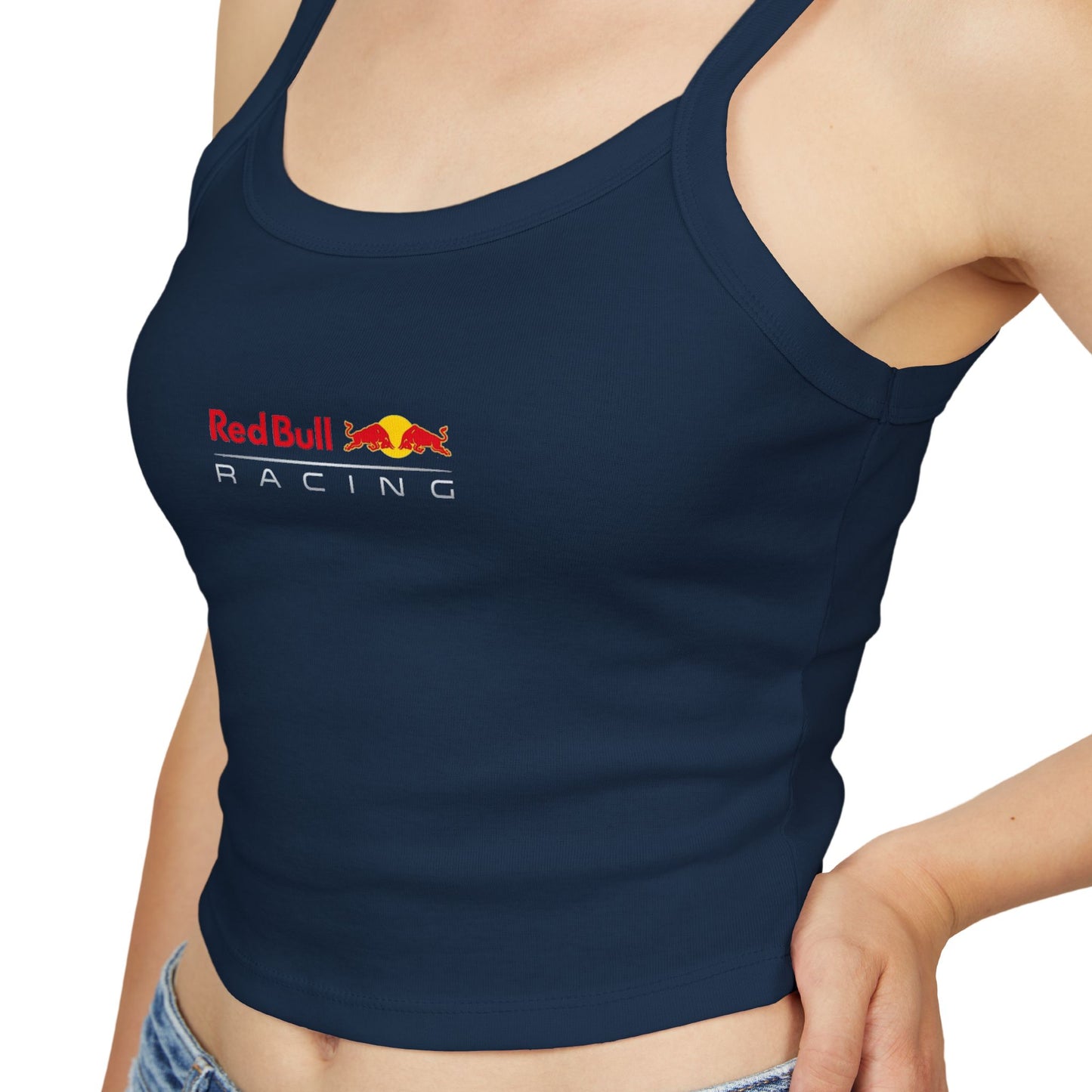 Red Bull Racing Cropped Tank Top Max Verstappen F1 Fan Racing Gift  Tank Driver shirt Formula 1 Ribbed Baby Tee Racerback Crop Top