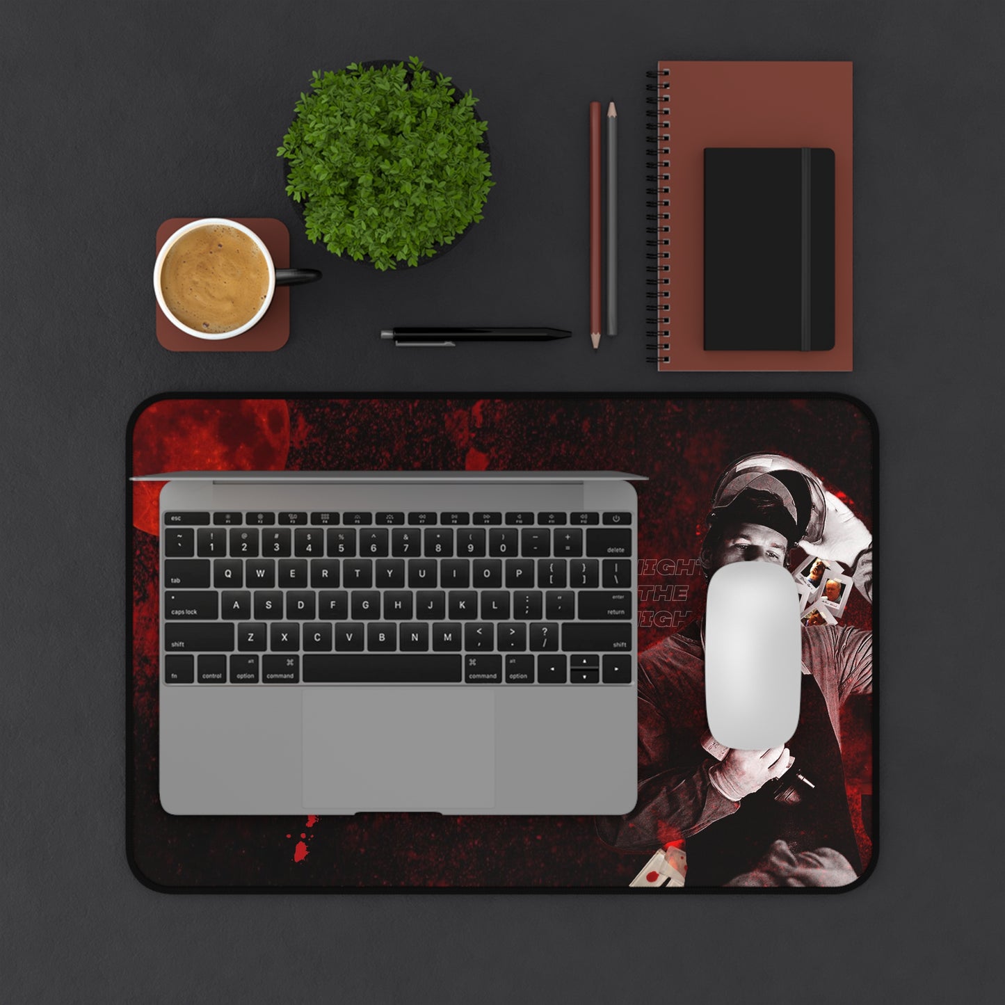 Gothic Dexter Desk Mat - Perfect for Halloween, Office Decor, Unique Gift, Gamer Accessories, Home Office Essentials