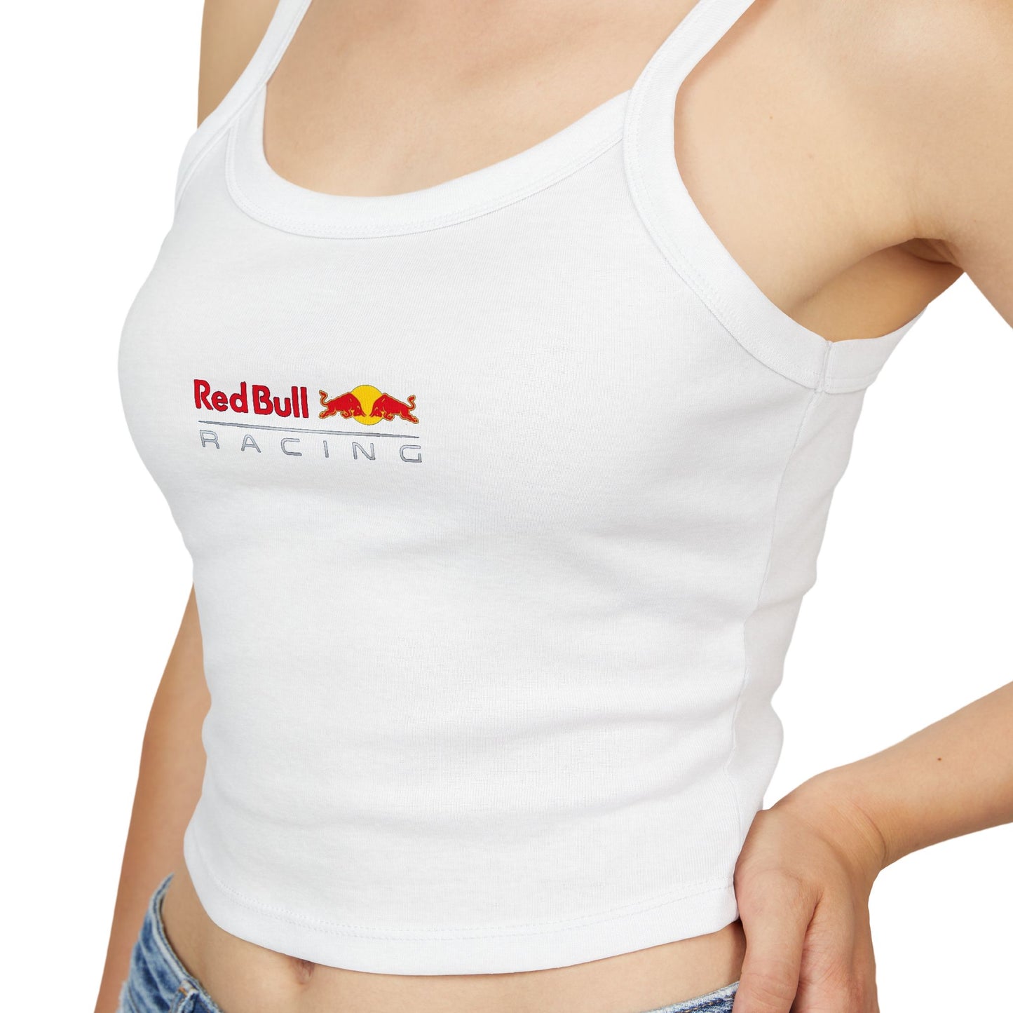 Red Bull Racing Cropped Tank Top Max Verstappen F1 Fan Racing Gift  Tank Driver shirt Formula 1 Ribbed Baby Tee Racerback Crop Top