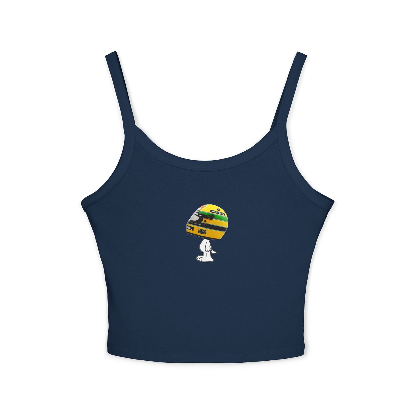 Snoopy x Ayrton Senna F1 Team Crop Top: Red Mclaren Racerback Tank, Women's Tank Top, Spaghetti Strap Shirt, Sleeveless Tee, Graphic Muscle