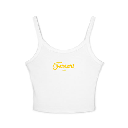 Ferrari Formula 1 Women's Spaghetti Strap, Cropped Tank Top, Charles Leclerc Merch, Hamilton Scuderia F1 Grand Prix, Racing Crop Top, Red