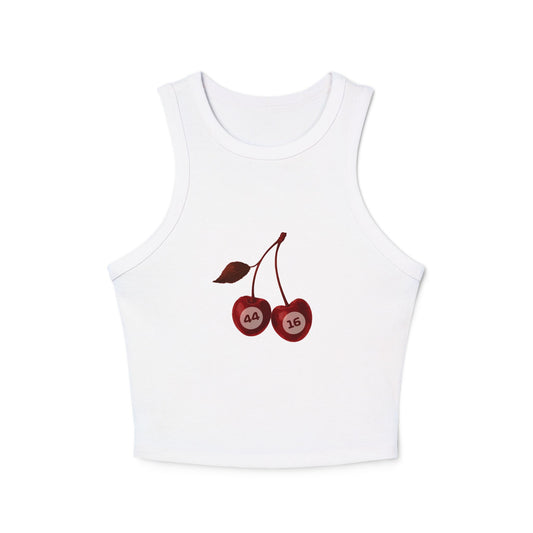 Cherry Ferrari F1 Racerback Crop Top: Red Trendy Tank Top