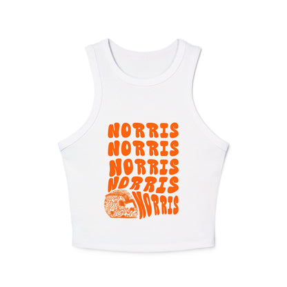 Lando Norris Racing Crop Top: Lando F1 Fan Tank - Ribbed Racerback Trendy Tank Top