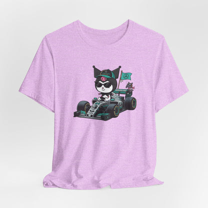 Kuromi F1 Racing Driver Graphic Tee Cute Motorsport Graphic Shirt
