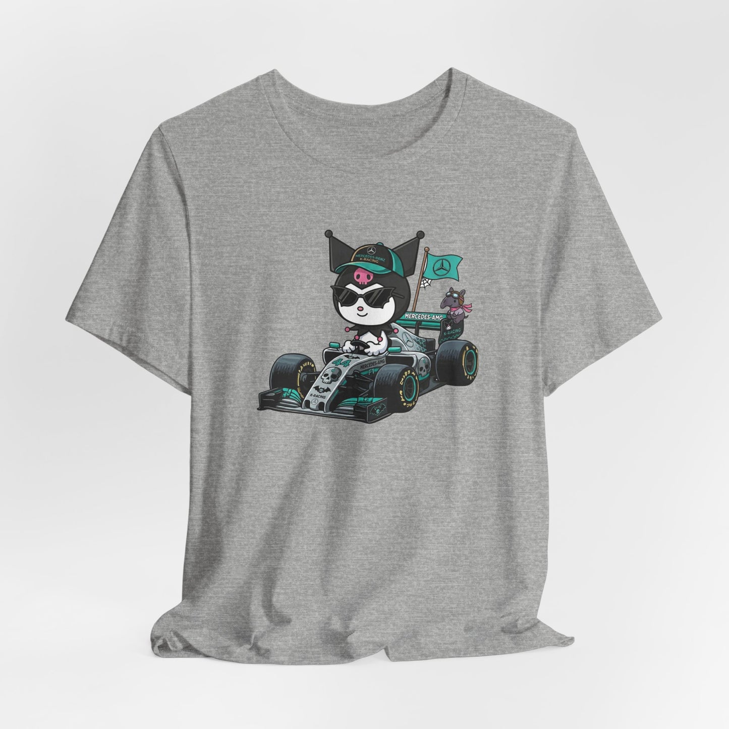 Kuromi F1 Racing Driver Graphic Tee Cute Motorsport Graphic Shirt