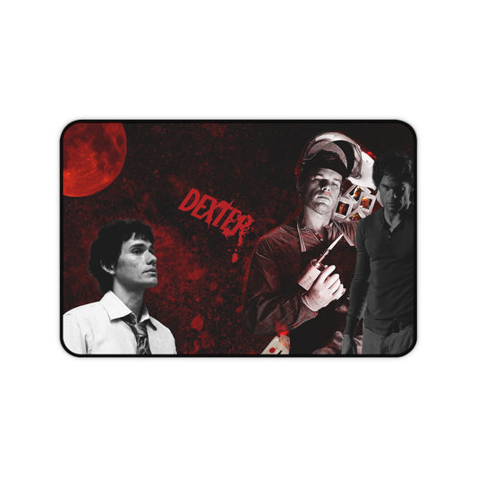 Dexter-Inspired Red Blood Moon Desk Mat True Crime TV Mouse Pad