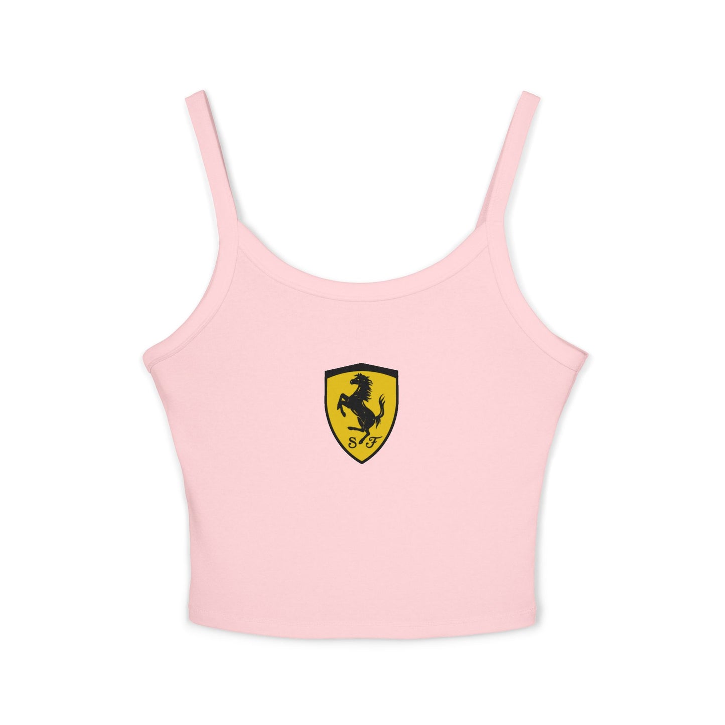 Ferrari Tank Top, Women's F1 Cropped Shirt in Red, White, & Black, Scuderia Ferrari Racing Logo Tee, Formula 1 Gift, Racerback Fit Top,