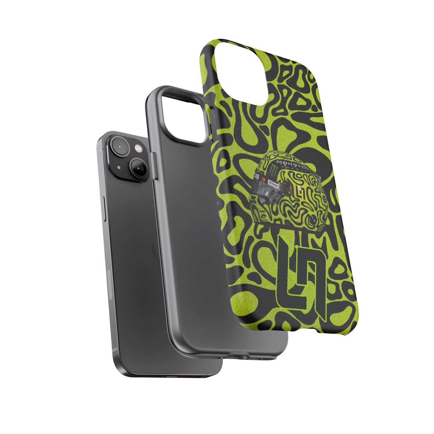 Lando Norris Helmet Design Phone Case, Formula 1 Fans, McLaren Fans, Tough Cases, Protective Cover, iPhone Case