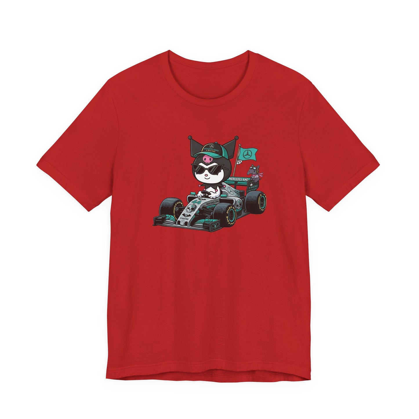 Kuromi F1 Racing Driver Graphic Tee Cute Motorsport Graphic Shirt