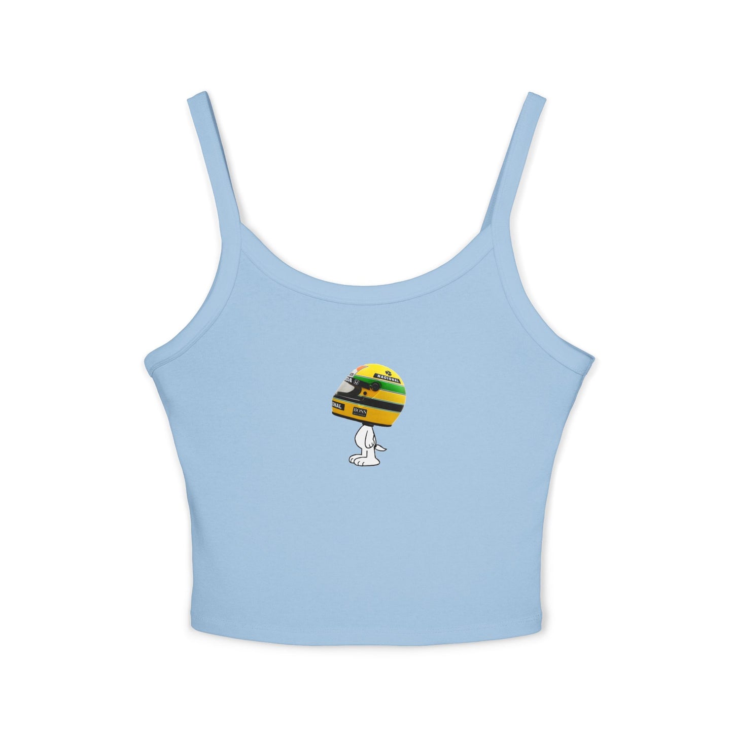 Snoopy x Ayrton Senna F1 Team Crop Top: Red Mclaren Racerback Tank, Women's Tank Top, Spaghetti Strap Shirt, Sleeveless Tee, Graphic Muscle