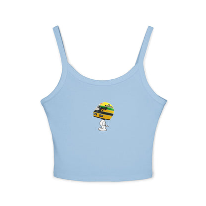 Snoopy x Ayrton Senna F1 Team Crop Top: Red Mclaren Racerback Tank, Women's Tank Top, Spaghetti Strap Shirt, Sleeveless Tee, Graphic Muscle