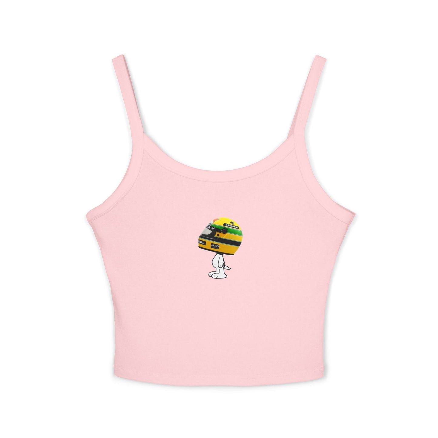 Snoopy x Ayrton Senna F1 Team Crop Top: Red Mclaren Racerback Tank, Women's Tank Top, Spaghetti Strap Shirt, Sleeveless Tee, Graphic Muscle