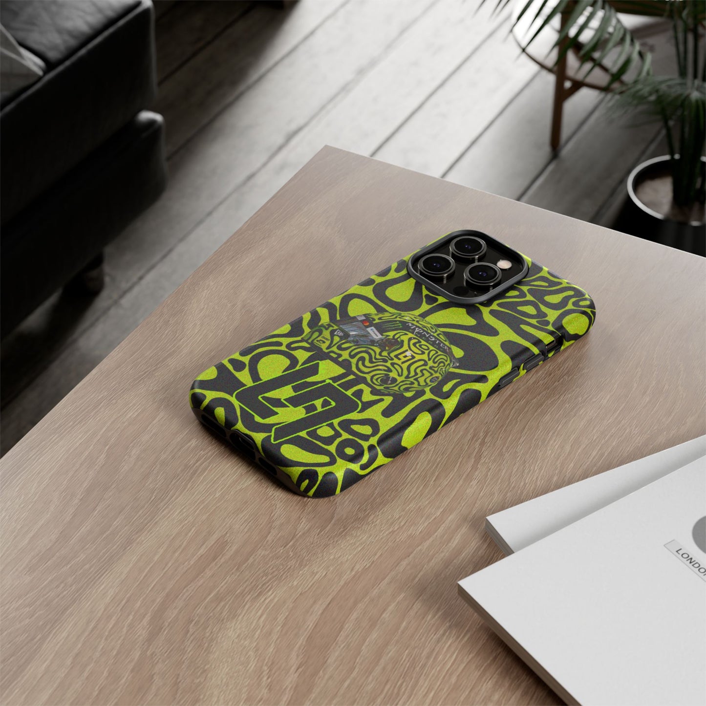 Lando Norris Helmet Design Phone Case, Formula 1 Fans, McLaren Fans, Tough Cases, Protective Cover, iPhone Case