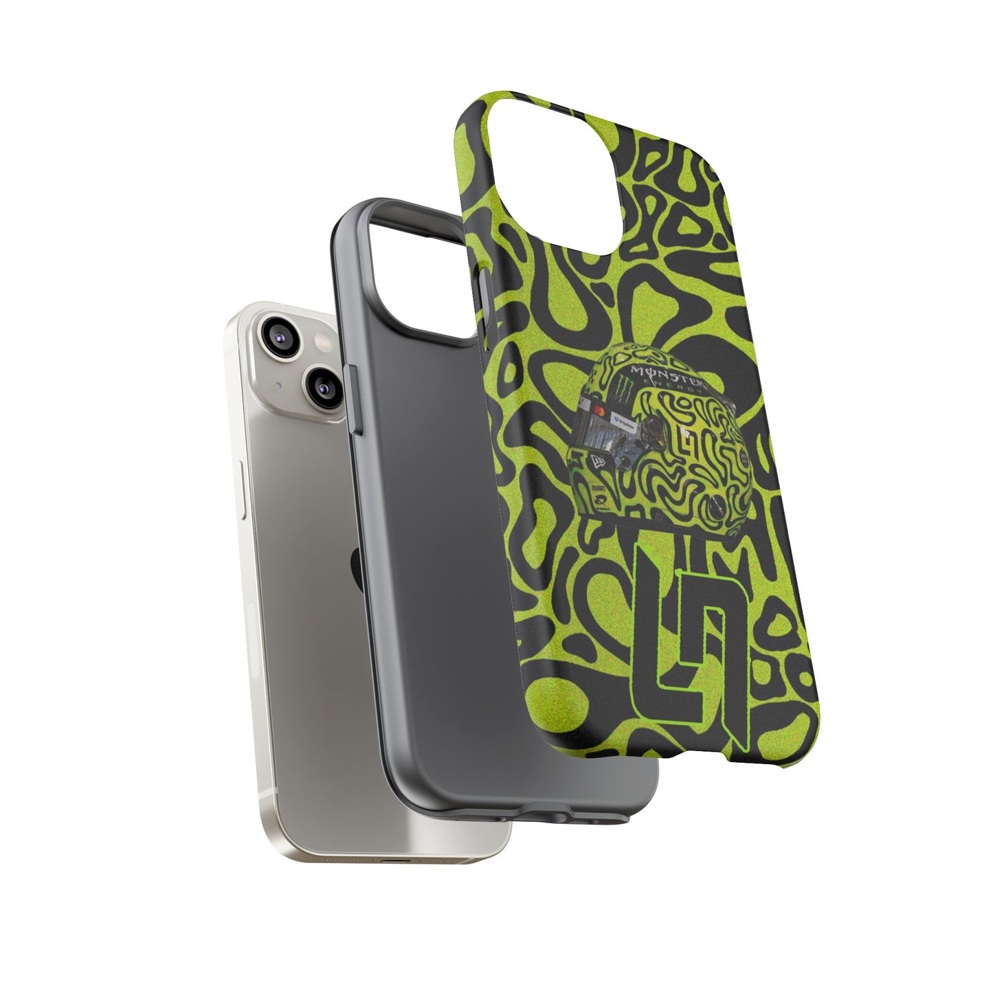 Lando Norris Helmet Design Phone Case, Formula 1 Fans, McLaren Fans, Tough Cases, Protective Cover, iPhone Case