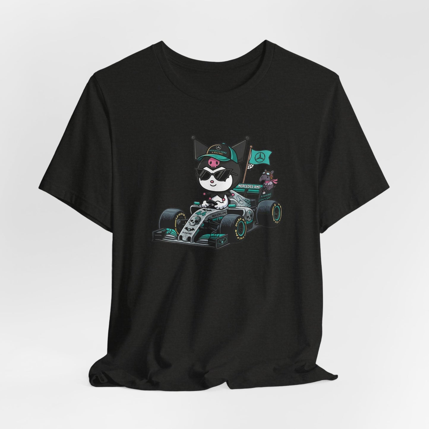 Kuromi F1 Racing Driver Graphic Tee Cute Motorsport Graphic Shirt