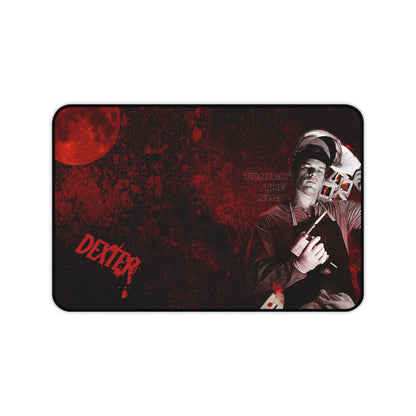 Gothic Dexter Desk Mat - Perfect for Halloween, Office Decor, Unique Gift, Gamer Accessories, Home Office Essentials