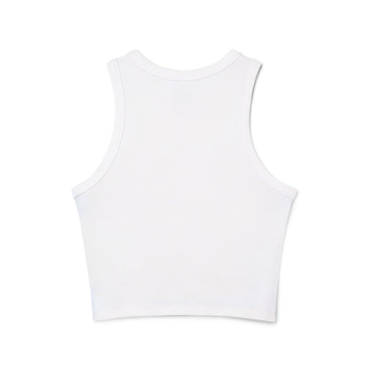 Women's Racer Tank Top - Lando Norris 2025 Helmet Graphic Tee, Y2K Style McLaren F1 Shirt, Crop Top